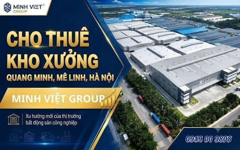 Cho thuê kho xưởng Quang Minh, Mê Linh, Hà Nội uy tín